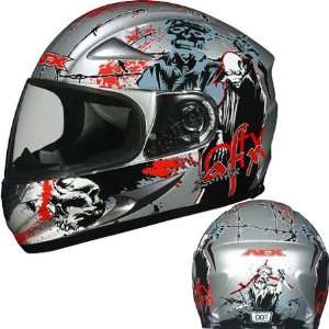  AFX FX 90 Zombie Full Face Helmet Medium  Silver 