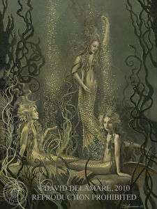 Painting (Mermaids) Wagners Ring Cycle David Delamare  