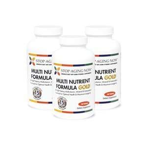  MULTI NUTRIENT GOLD® GINKGO FREE Multivitamin with Green 