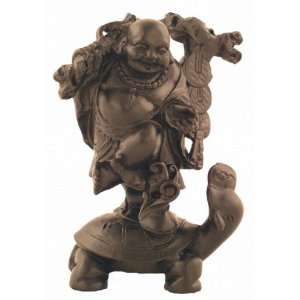  Hong Tze Collection Black Buddha Standing On Turtle