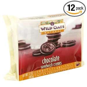 Wild Oats Natural Sandwich Cremes, Chocolate, 17 Ounce Packages (Pack 