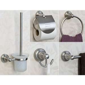  Farber Collection 5 Piece Bathroom Accessory Set   Brushed 