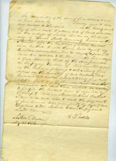 ANTIQUE DOCUMENTAgreement to Sell, 1836 N.Y. State  