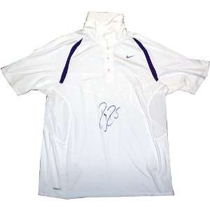 Roger Federer Nike Purple Stripe Game Model Shirt  Sports 