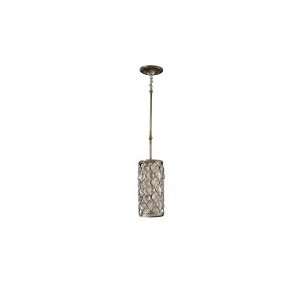 Murray Feiss P1258BUS Lucia 1 Light Mini Pendant in Burnished Silver