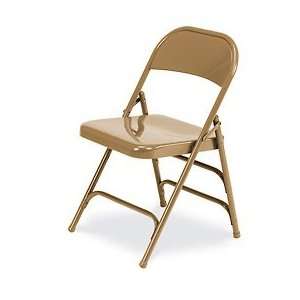  Virco® 167 Steel Folding Chair, Gold W/ Double Leg Brace 