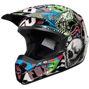  Fox Racing V2 Pure Filth Helmet 2012 XX Large Blue/Black 
