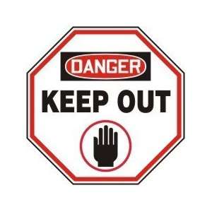  DANGER KEEP OUT (W/GRAPHIC) Sign   18 Adhesive Dura Vinyl 
