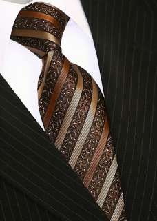   LUXURY ITALIAN SILK TIE BROWN krawat галстук 146 braun  