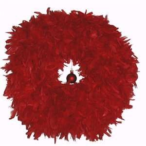  Angelic Dreamz Own Red Feather Holiday Wreath