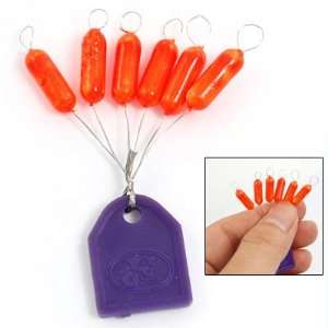  Como Fishing Tackle 6 in 1 Orangered Plastic Bobber 