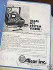 ALCOR 865 85295 Alcal EGT System Tester Operating Instr