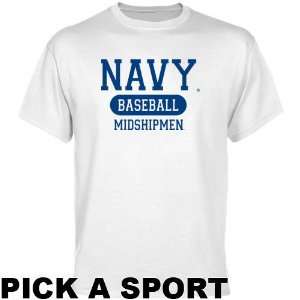    Navy Midshipmen White Custom Sport T shirt  