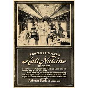 1907 Ad Anheuser Busch Malt Nutrine Motion Sickness   Original Print 