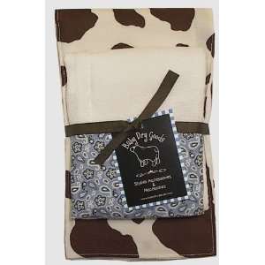  Baby Dry Goods 004 09 Cedar Bluff Cow Print Burp Cloth Set Baby