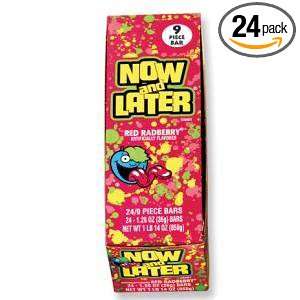 Now and Later Red Radberry, 9 Piece Packages (Pack of 24)  