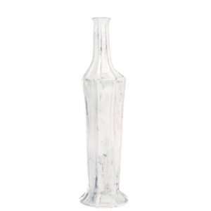 Vietri Incanto White Tall Bottle Vase 16 in H
