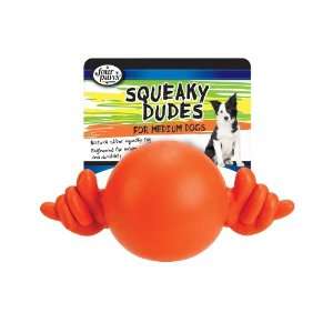  Four Paws Squeaky Dudes Hang Loose Rubber Toy, Large Pet 