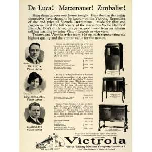  1924 Ad Nipper Victor Victrola Phonograph Models Musicians 
