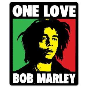  Bob Marley ONE LOVE reggae car bumper sticker 4 x 5 