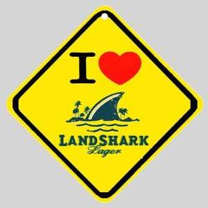  I Love landshark lager Beer Logo Car Window Sign 