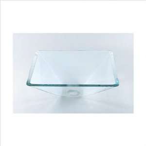   Square Tempered Transparent Crystal Glass Vesse TP4242G 12L1F Crystal
