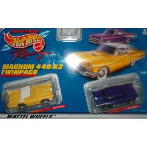 Mattel   1957 T Bird Yellow and 1957 Chevy Purple Twin Pack (Slot Cars 