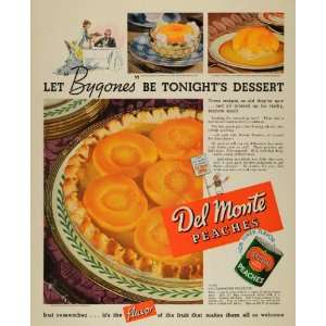   Old Fashioned Peach Pie Recipe   Original Print Ad
