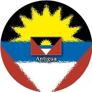  58mm Round Badge Style Fridge Magnet Antigua Flag