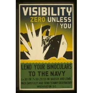  WPA Poster Visibility zero unless you lend your binoculars 