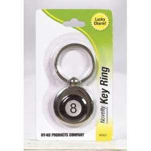   Ko Prod Co Slv 8 Ball Key Chain Kf651 Key Hook/Ring