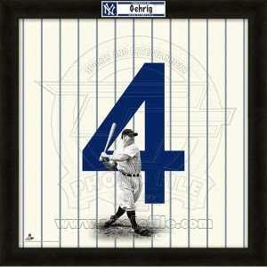  Lou Gehrig New York Yankees 20x20 Framed Uniframe Jersey 