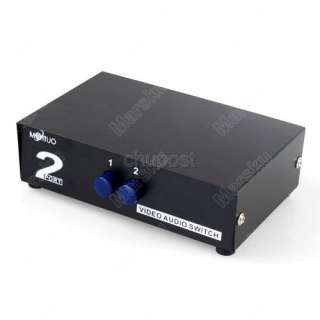 Video Audio RCA AV Switch 2 Ports Selector Box Splitter  