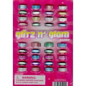  Glitz N Glam Rings 1 Vending Machine Capsules w/Display 