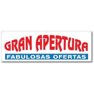  Banner 6ft x 2ft GRAN APERTURA (white background 