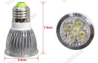 5W E27 High Power Focus 5 LED Cold White pot Lamp Light Bulb 85~265V 