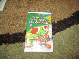 Dr. Seuss How the Grinch Stole Christmas VHS Animated 2000 Chuck 