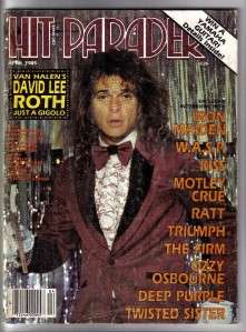 HIT PARADER ~ #247 APRIL, 1985 David Lee Roth, Iron Maiden, Kiss 