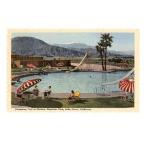  Hotel Swimming Pool, Palm Desert, California Giclee Poster 