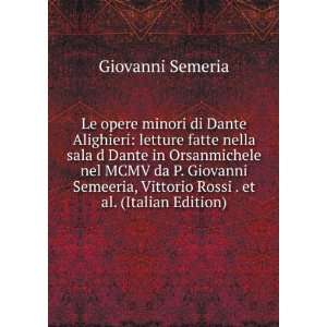   da P. Giovanni Semeeria, Vittorio Rossi . et al. (Italian Edition
