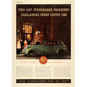  1936 Ad Studebaker President Car Spotlight Hill Holder 