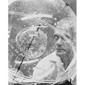  Mercury John Glenn w/ Celestial Globe 8x10 Silver Halide 
