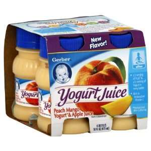 Gerber Juices Yogurt Juice Peach Mango Yogurt & Apple 16 Flat Oz 