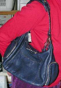 Tignanello Navy Blue Leather Handbag   New with tags  