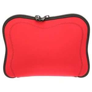 Red Memory Foam Neoprene Laptop / Notebook Sleeve With Black Stitching 