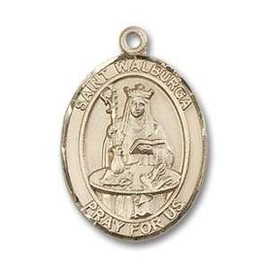  St. Walburga Medium 14kt Gold Medal Jewelry