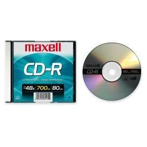  Maxell 48x CD R Media. 1PK CDR 700 MEDIA OPTMED. 700MB 