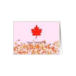  Happy Canada Day   Red Maple Leaf Card Health & Personal 