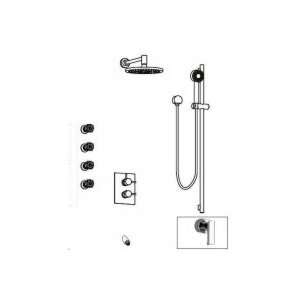 Aqua Brass Universal Shower Kit with Akashi Bridge Handle KIT90 07535 