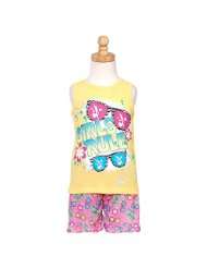 Yellow Girls Rule Graphic Print Tank Top Shorts Pajamas Girls 4 14/16